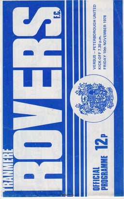 Tranmere Rovers v Peterborough United Match Programme 1978-11-10